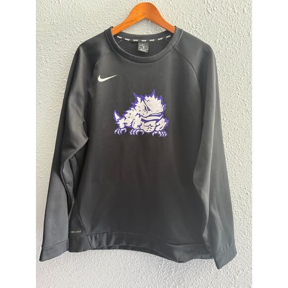 Nike Horned Frogs TCU Crewneck Sweatshirt Size XL - Picture 1 of 4
